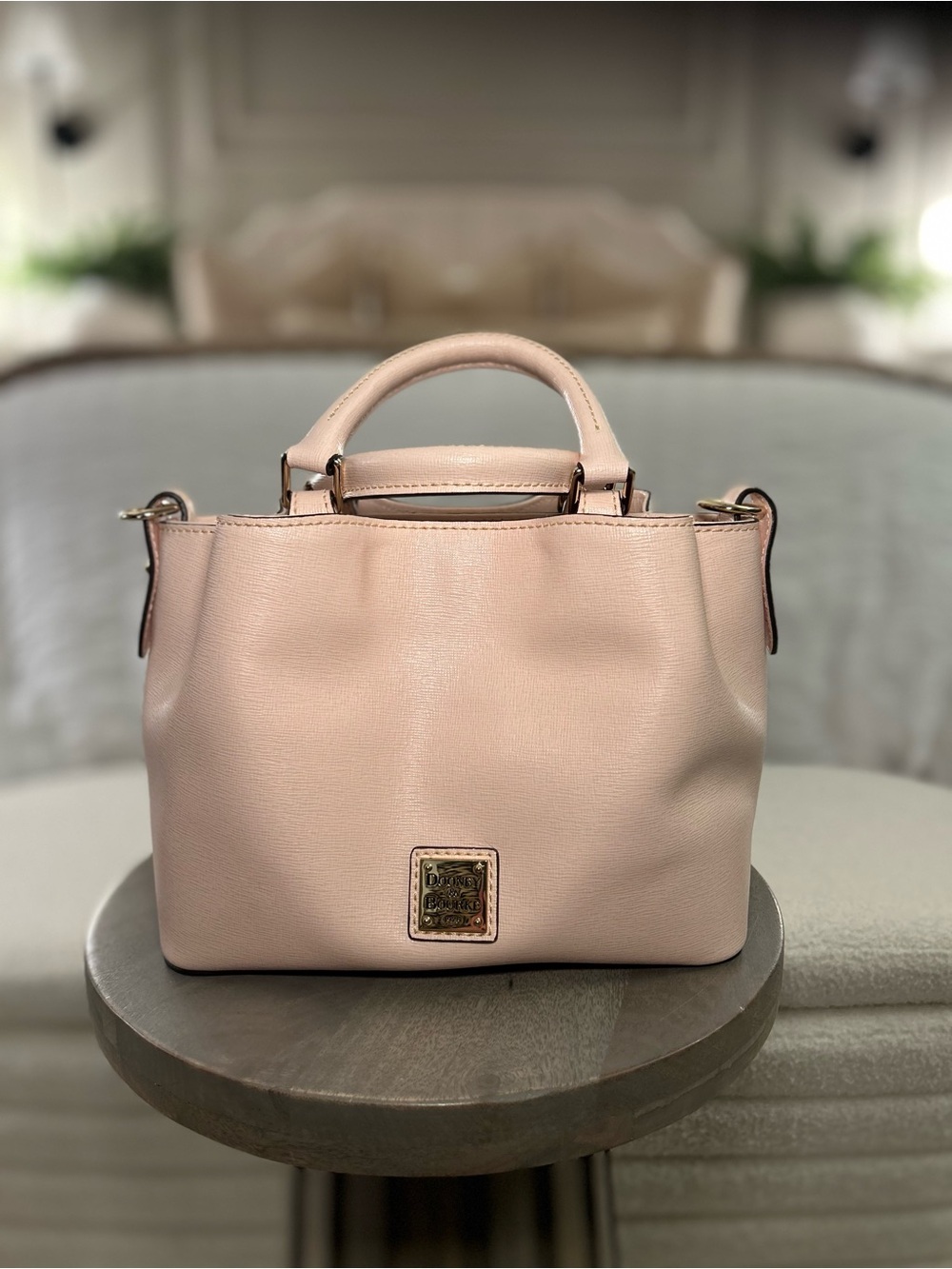 Dooney and Bourke Saffiano Mini Barlow in BLUSH - Picture 3 of 9